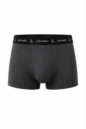 DE'CHARME Erkek Likralı Pamuklu Nefes Alan Penye Boxer 3lü Paket - Füme