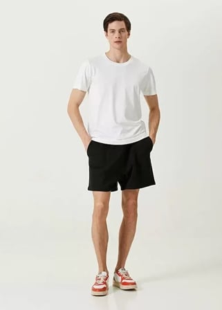 DE'CHARME Unisex Basic Bisiklet Yaka Regular T-Shirt - Beyaz