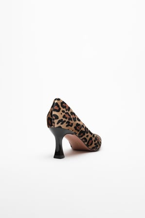 Charlotte Leopar Desenli Kısa Topuk Stiletto