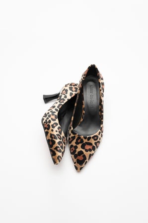 Charlotte Leopar Desenli Kısa Topuk Stiletto