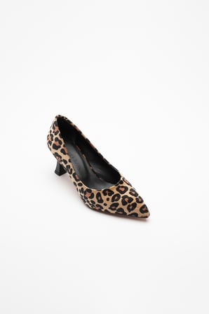Charlotte Leopar Desenli Kısa Topuk Stiletto