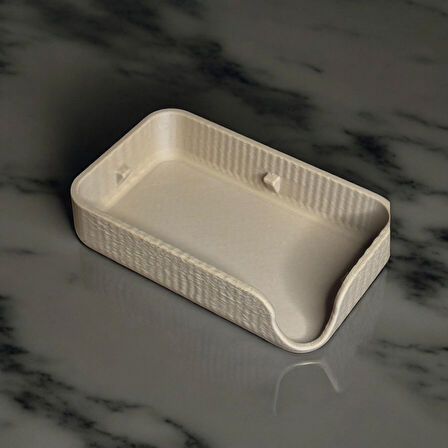 Su Tahliye Kanallı Katı Sabunluk - Hijyenik Tasarım 12 cm