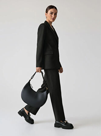 Kadın çizgili takım elbise