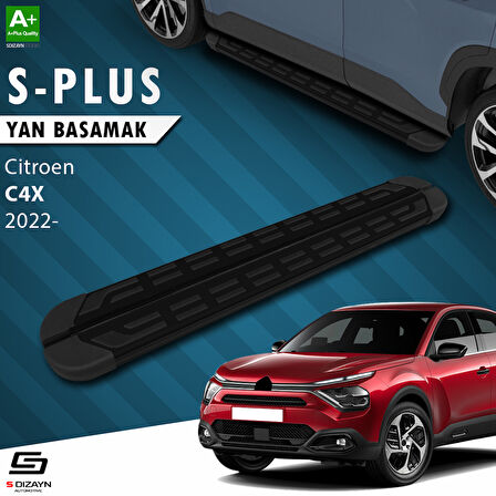 S-Dizayn Citroen C4 X S-Plus Siyah Yan Basamak 183 Cm 2022 Üzeri A+ Kalite