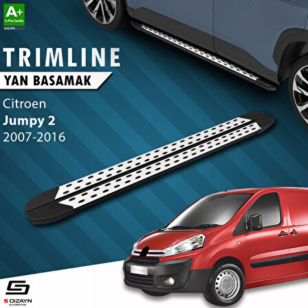 S-Dizayn Citroen Jumpy 2 Kısa Şase TrimLine Gri Yan Basamak 220 Cm 2007-2016