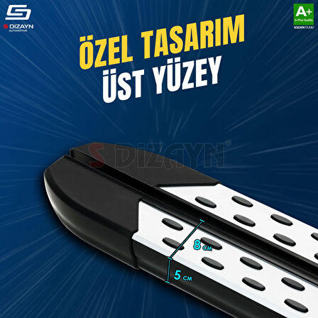 S-Dizayn Citroen Jumpy 2 Kısa Şase TrimLine Gri Yan Basamak 220 Cm 2007-2016