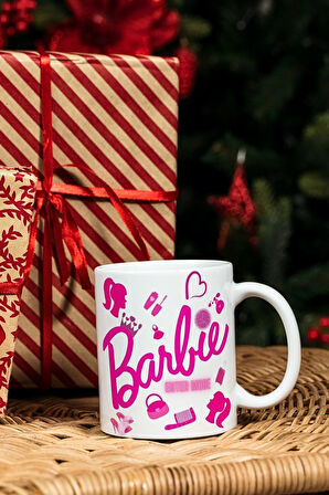 Enter Mode Barbie Baskılı Kupa Bardak Porselen Çay Kahve Fincanı