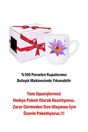 8 Mart Kadınlar Günü Hediyesi İçi Beyaz Lüx Kupa Bardak Porselen Çay Kahve Fincanı-5