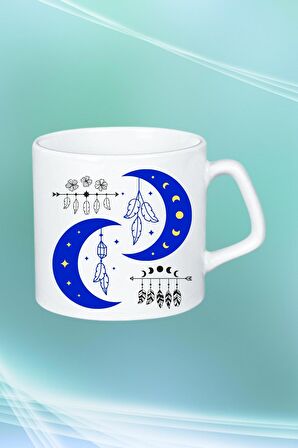 Zodyak Düş Kapanı Baskılı Afilli Kupa Bardak Çay Kahve Fincanı
