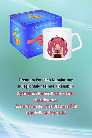 Asi Kız Baskılı Afilli Kupa Bardak Çay Kahve Fincanı