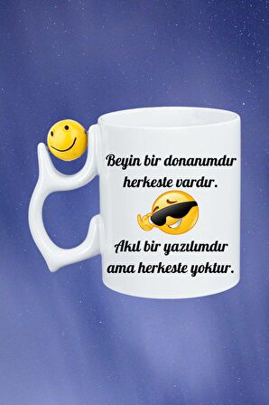 Komik Sözler Emoji Baskılı Smile Emoji Toplu Kupa Bardak Çay Kahve Fincanı