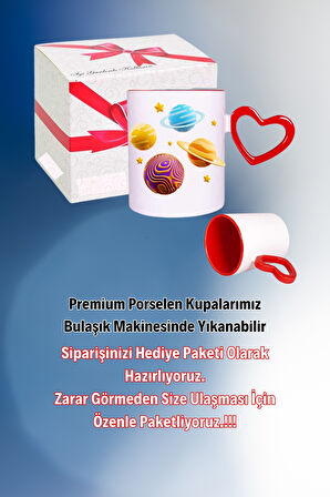 Renkli Galaxy Baskılı Kupa Bardak Çay Kahve Fincanı