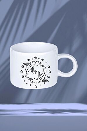 Balık Burcu Zodyak Baskılı Motto Kupa Bardak Çay Kahve Fincanı