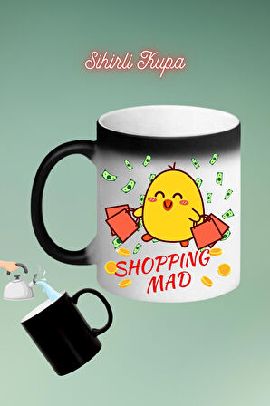 Shoping Mad Ponçik Civciv Baskılı Sihirli Kupa Bardak Çay Kahve Fincanı