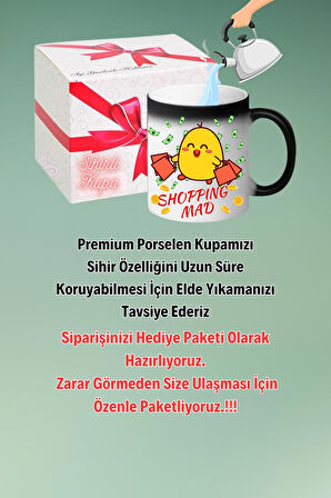 Shoping Mad Ponçik Civciv Baskılı Sihirli Kupa Bardak Çay Kahve Fincanı