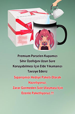 Asi Kız Baskılı Sihirli Kupa Bardak Çay Kahve Fincanı