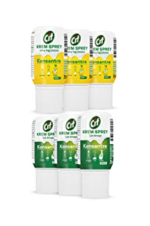Krem Sprey Çok Amaçlı Konsantre Amonyak 70ml X3 Krem Sprey Limon Ultra Yağ Çözücü 70 ml X3