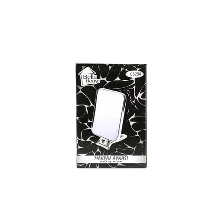 Çift Taraflı Katlanır Makyaj Aynası 15x11.5 cm - Gümüş