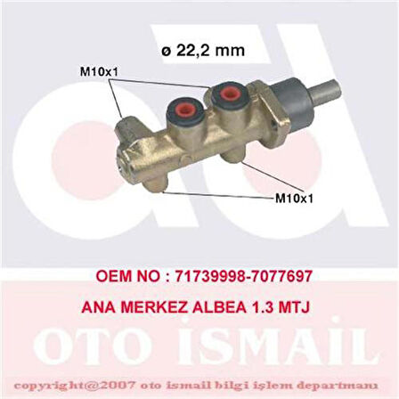 CIFAM Ana Merkezi Palio 1.0-1.2 98 Albea 1.098 22.22mm