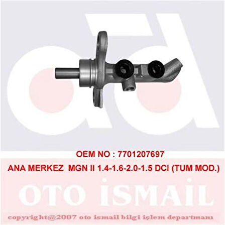 CIFAM Ana Merkez Megane 2 1.4-1.5 Dcı-1.9 Dcı-2.0 02 23.81 Mm