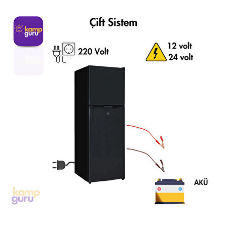 Çift Sistem Cool Life 138 L Siyah Buzdolabı