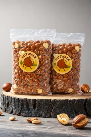 Nutwalk Çiğ Fındık 2 X 500 G Set |  Doğal, Katkısız, Vakumlu Paket