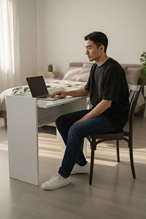 Çalışma Masası Bilgisayar Masası Ofis Ders Yemek Masası Beyaz