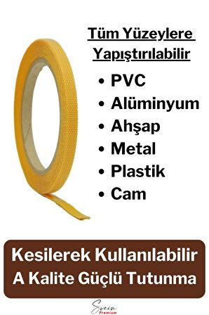 Kendinden Yapışkanlı A Kalite Güçlü Tutunabilen Alüminyum Pvc Ahşap Yüzey Sineklik Yedek Cırt Bant