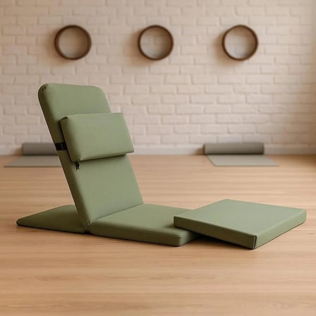 Ayrılabilir Çift Minderli Backjack Meditasyon Sandalyesi Destekli Yer Minderi