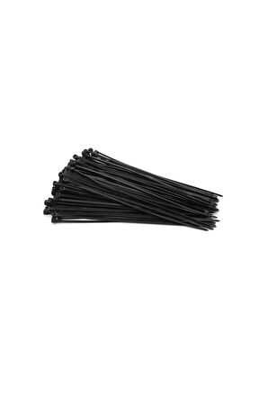 100 Adet Kablo Bağı Plastik Cırt Kelepçe 4.8X200 mm 20cm Siyah