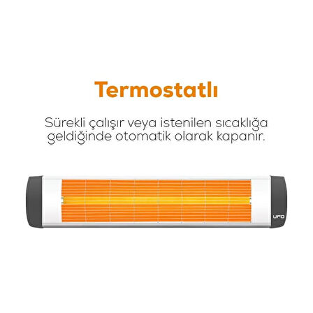 UFO CİTY 2300 WATT DUVAR TİPİ INFRARED ISITICI TERMOSTATLI