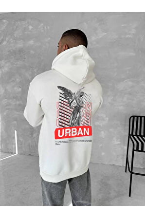 Sırt Baskılı Kapüşonlu SweatShirt