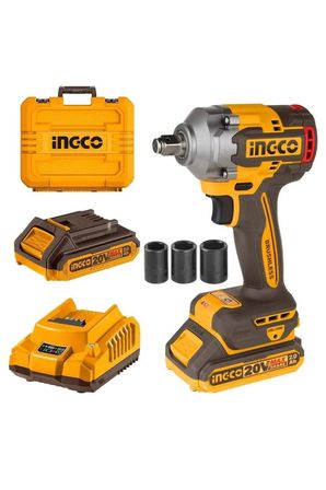 Lİ-İON AKÜLÜ SOMUN SIKMA 1/2 ''20V 4.0 AH + Lİ-İON AKÜ VE ŞARJ CİHAZI SETİ 20V 4.AH (ING-FBCPK1424E)