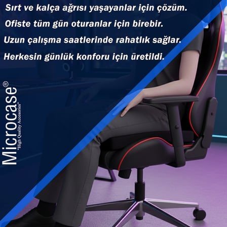 Microcase Araç ve Ofis için Terletmez Ergonomik İpli Oturma Minderi 43 x 40 x 4cm AL5382