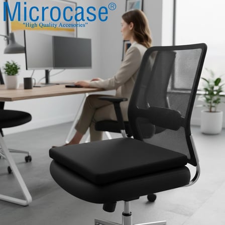 Microcase Araç ve Ofis için Terletmez Ergonomik İpli Oturma Minderi 43 x 40 x 4cm AL5382