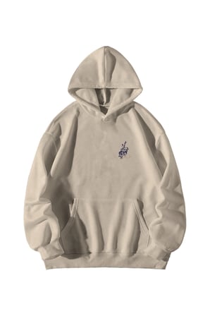 Krem Unisex Oversize Hoodie - Calvin Jones The Good Bad Ugly Baskılı Kanguru Cepli Sweatshirt