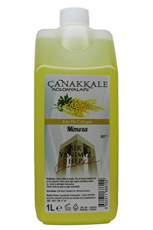 Mimoza Çiçeği Kolonyası -1 Litre -(BİDON) Korumalı Kapak - Yeni Model