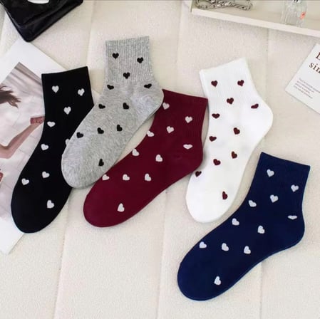 5'li Ekonomik Paket Kolej Tenis Çorap Set