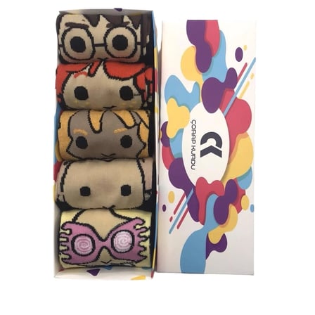 5'li Renkli Desenli Eğlenceli Çorap Set