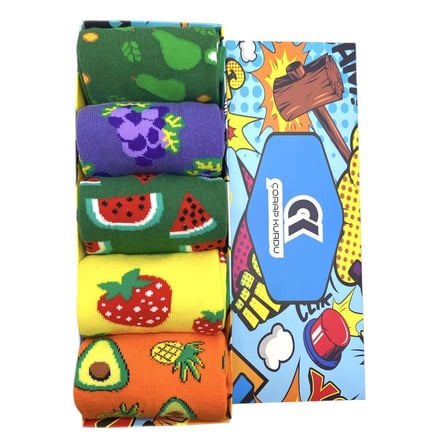 5'li Renkli Desenli Eğlenceli Çorap Set