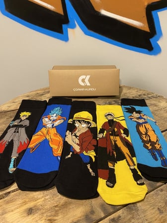 5'li Renkli Desenli Eğlenceli Çorap Set