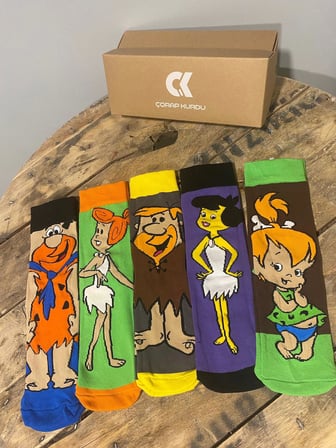 5'li Renkli Desenli Eğlenceli Çorap Set
