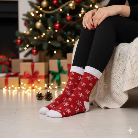 5'li Yılbaşı Christmas Desenli Kutulu Soket Çorap Set