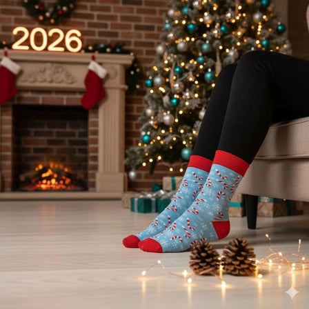5'li Yılbaşı Christmas Desenli Kutulu Soket Çorap Set