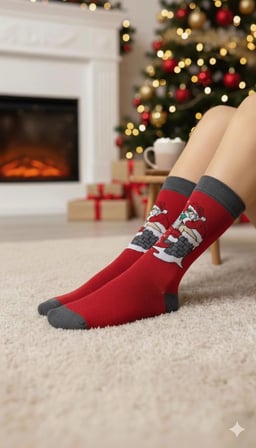 5'li Yılbaşı Christmas Desenli Kutulu Soket Çorap Set