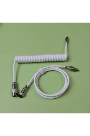 Coiled Kablo (Sarmal) 120cm + 35cm | Mekanik & Manyetik Klavye Kablosu | Type-C USB, 8K 8000Hz