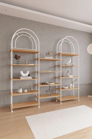 Çevir Kur Bohem Atlantik Çam Raf – Çok Amaçlı Dekoratif Dolap & Kitaplık 199x203x29