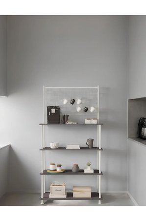 Çevir Kur Antrasit 4 Raflı Kahve Köşesi Dolabı | Mutfak Düzenleyici, Stand, 71x167x35 Cm