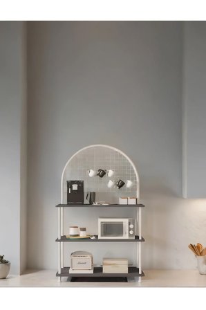 Çevir Kur Çok Amaçlı Kahve Köşesi Dolabı, Mutfak Standı, Mutfak Dolabı, Mutfak Düzenleyici 71*134*35