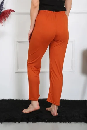 Kadın Pamuk Penye Tek Alt Pijama Kremit MERY WOMAN
